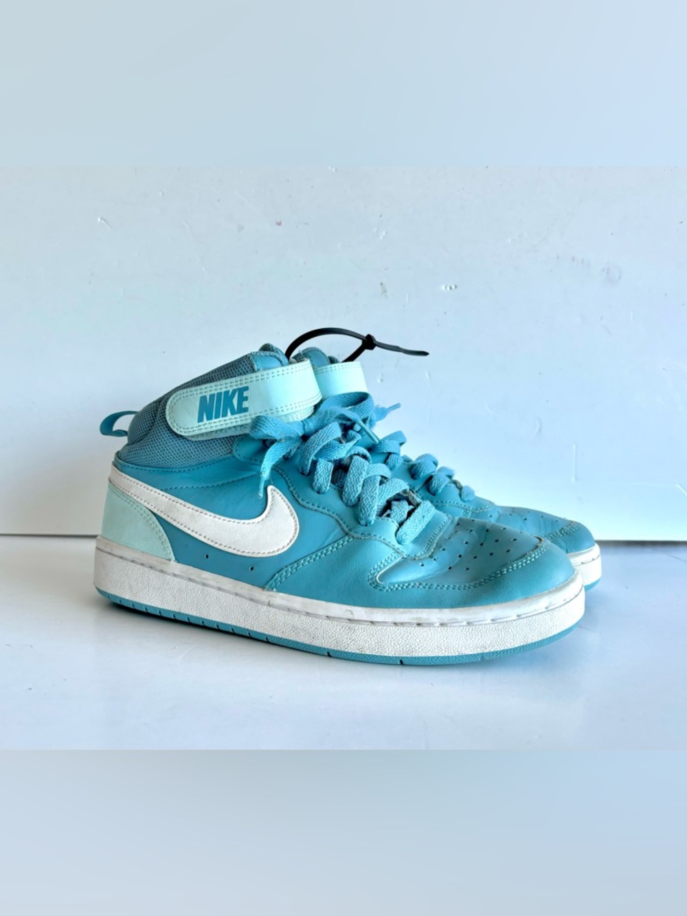 NIKE Shoes Court Borough Mid 2 GS Blue Size 6.5 Y CD7782-401